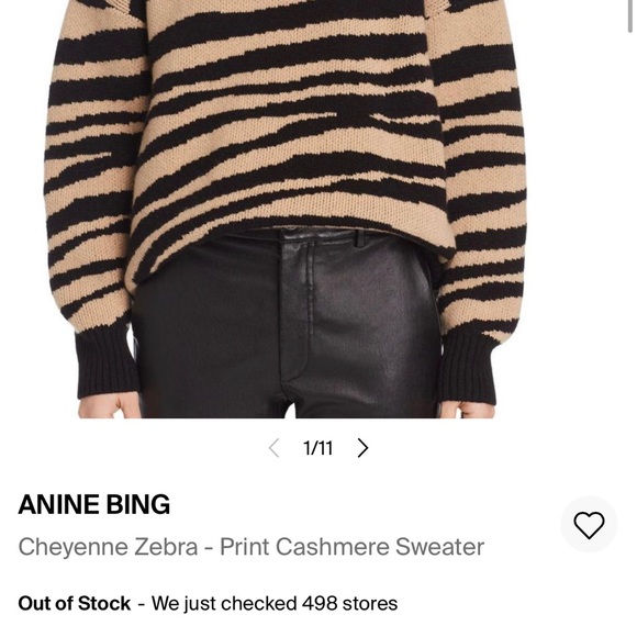 Anine Bing Cheyenne Cashmere Sweater Size L - Picture 6 of 8